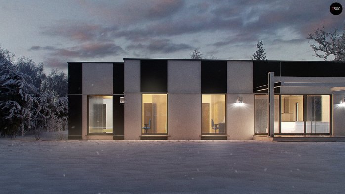 Проект дома Ux116 - 5 Одноэтажные дома в Украине