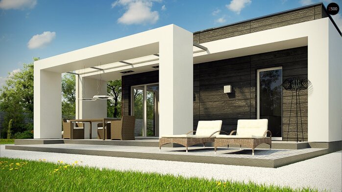 Проєкт будинку Ux69 - Одноповерхові дома в Україні