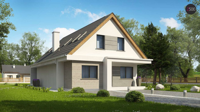 Проект дома U324 - 5 С мансардным этажом дома в Украине