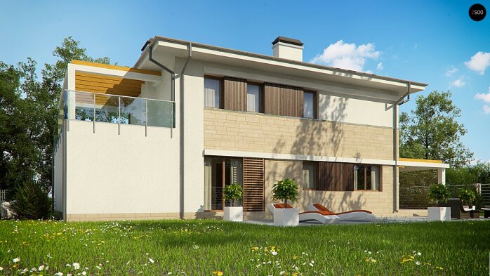 Проект дома Ux63 B+P - 3 Двухэтажные дома в Украине