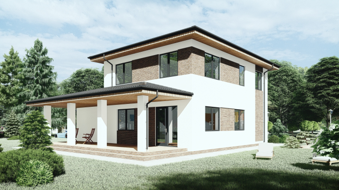 Проєкт будинку DBT 290 - Двоповерхові дома в Україні