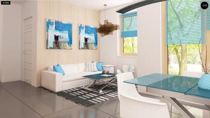 Проєкт будинку U212 GL - З мансардним поверхом дома в Україні