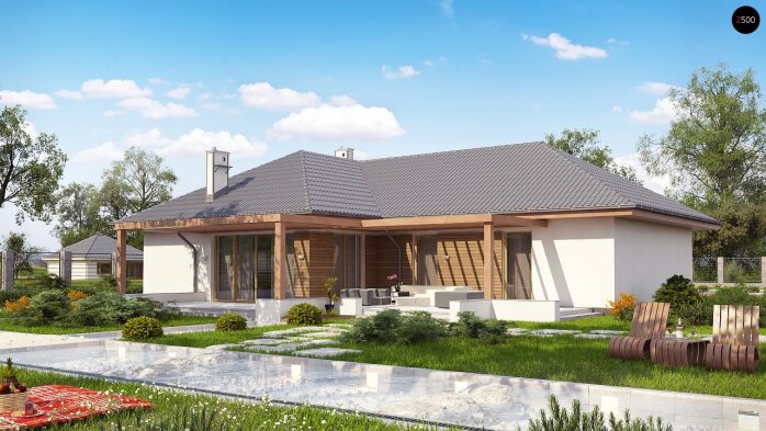 Проєкт будинку U190 - Одноповерхові дома в Україні