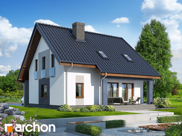 Проект дома Дом в красотах - 2 С мансардным этажом дома в Украине