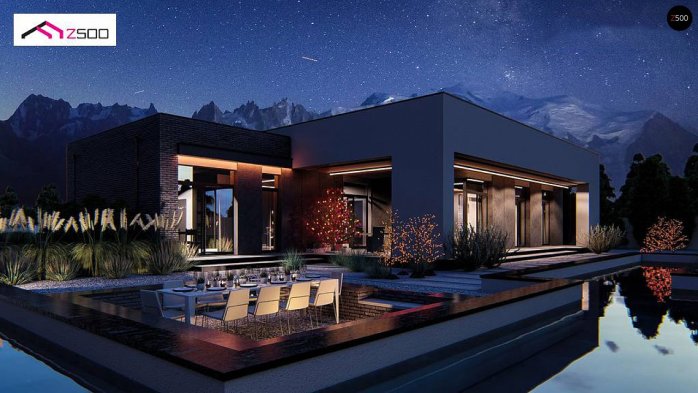 Проєкт будинку Ux260 - Одноповерхові дома в Україні