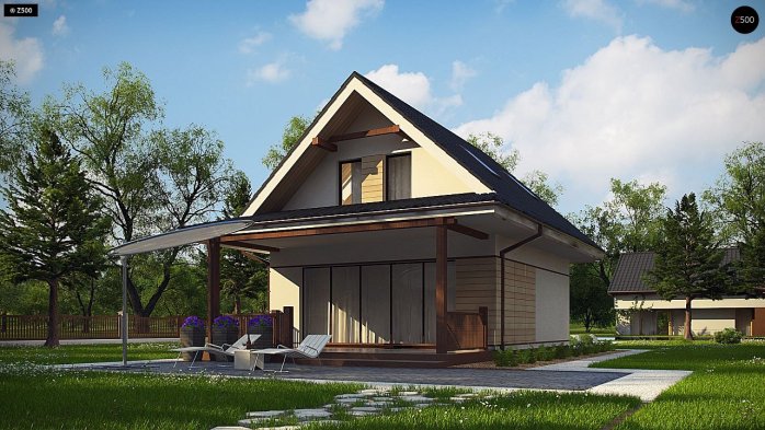 Проєкт будинку U362 - З мансардним поверхом дома в Україні