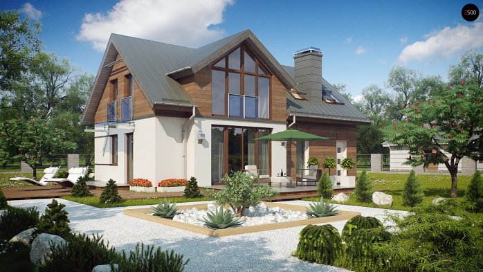 Проект дома U226 - 2 С мансардным этажом дома в Украине