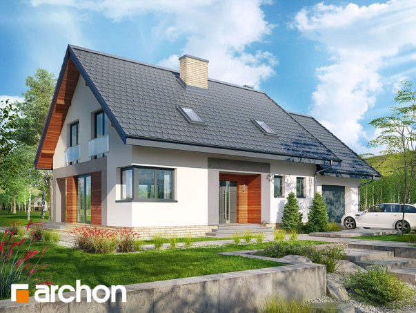 Проєкт будинку Будинок в сріблянках - З мансардним поверхом дома в Україні