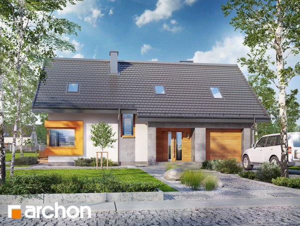 Проект дома Дом в лосанах - 2 С мансардным этажом дома в Украине