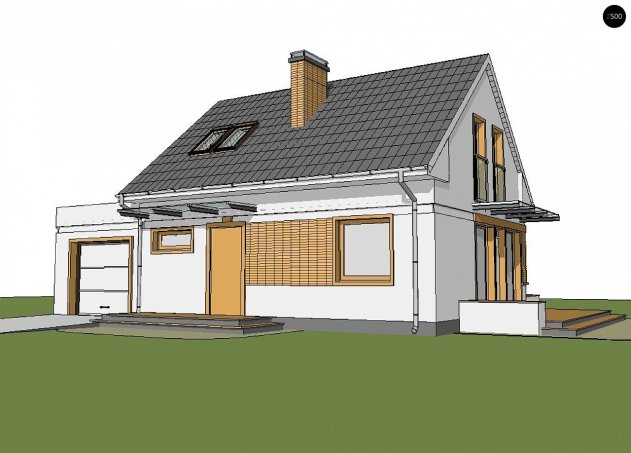 Проєкт будинку U211 GL - З мансардним поверхом дома в Україні