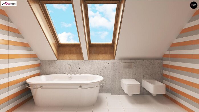 Проект дома U178 - 10 С мансардным этажом дома в Украине