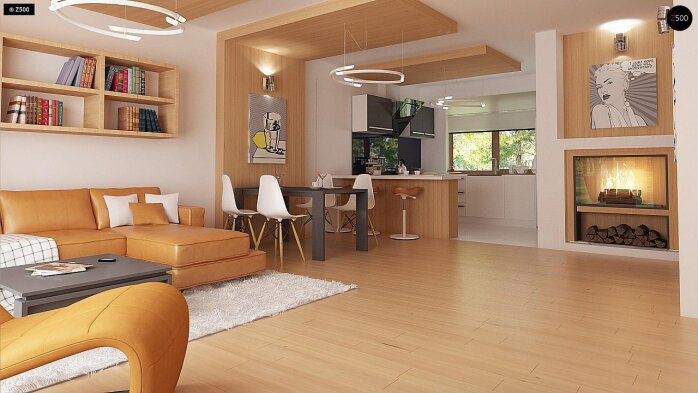 Проект дома U69 - 6 Одноэтажные дома в Украине