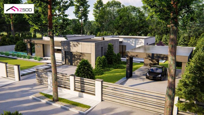 Проект дома Ux168 - 3 Одноэтажные дома в Украине