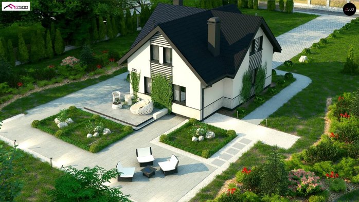 Проект дома U13 - 6 С мансардным этажом дома в Украине