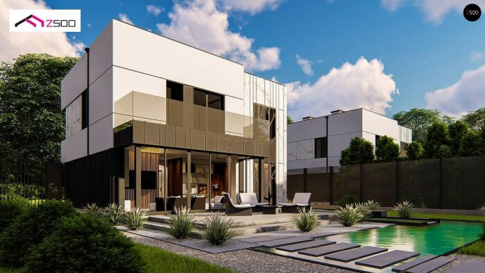 Проект дома Ux90 - 2 Двухэтажные дома в Украине