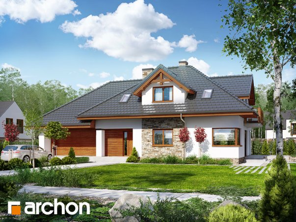 Проект дома Дом в каннах  - 1 С мансардным этажом дома в Украине