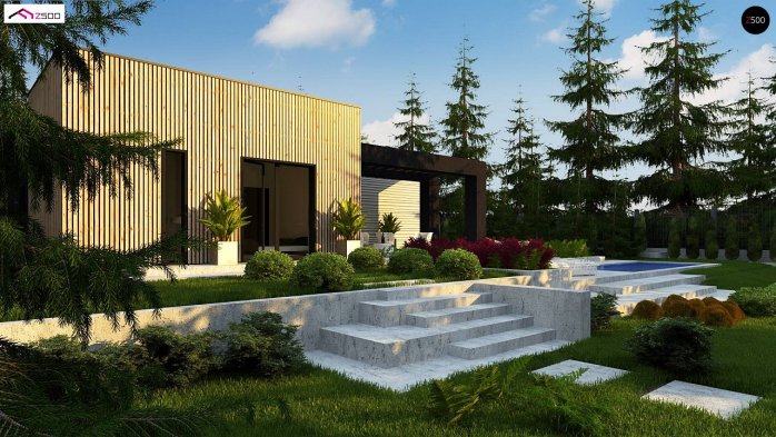 Проєкт будинку Ux161 - Одноповерхові дома в Україні