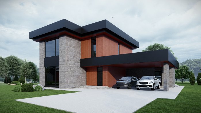 Проект дома DBT 604 - 1 Двухэтажные дома в Украине