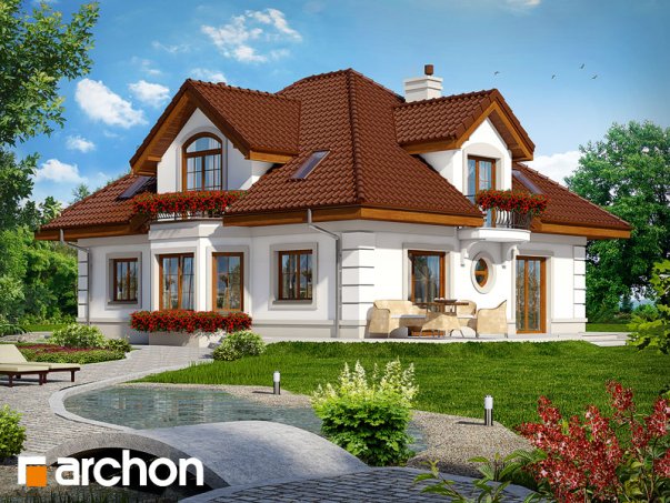 Проект дома Дом в бергамотах (Г2П) вер.2 - 2 С мансардным этажом дома в Украине