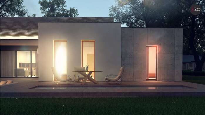 Проєкт будинку Ux56 - Одноповерхові дома в Україні