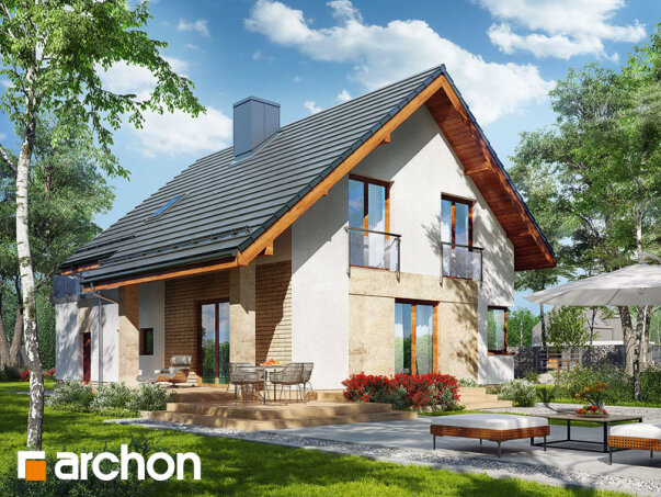 Проект дома Дом в ариземах - 2 С мансардным этажом дома в Украине