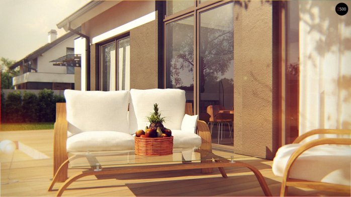 Проект дома U266 - 5 С мансардным этажом дома в Украине