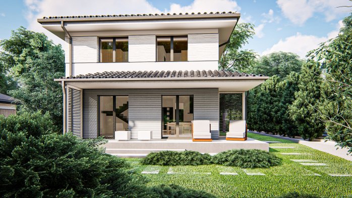 Проект дома U438 el pk - 6 Двухэтажные дома в Украине