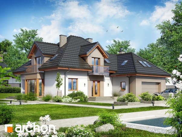 Проект дома Дом в нагетках 2 (Н) - 1 С мансардным этажом дома в Украине