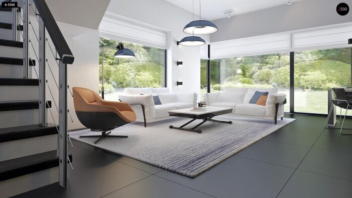 Проєкт будинку Ux63 B - Двоповерхові дома в Україні