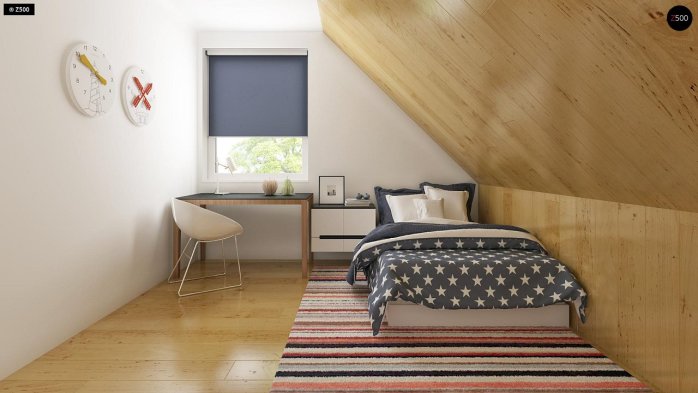 Проект дома U43 - 18 С мансардным этажом дома в Украине