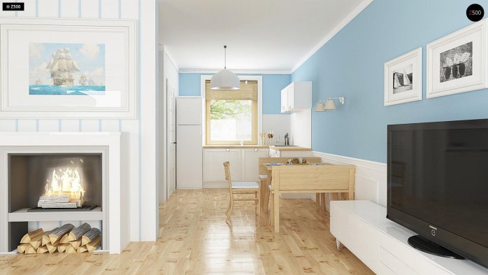 Проект дома U14 w - 4 С мансардным этажом дома в Украине