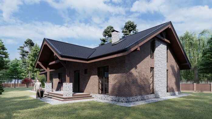 Проект дома DBT 177 - 3 Одноэтажные дома в Украине