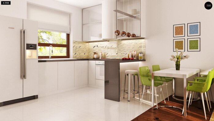 Проект дома U12 P - 10 С мансардным этажом дома в Украине