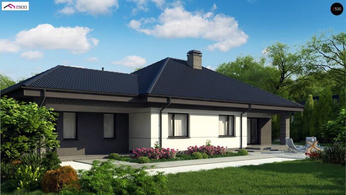 Проект дома U86 A - 5 Одноэтажные дома в Украине