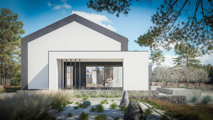 Проект дома U458 B sm - 4 Одноэтажные дома в Украине