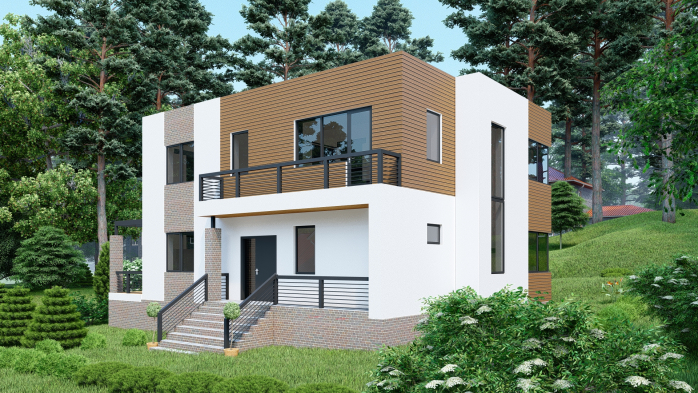 Проєкт будинку DBT 358 - Двоповерхові дома в Україні