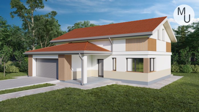 Проект дома DBMU Лейнфилд - 1 Двухэтажные дома в Украине