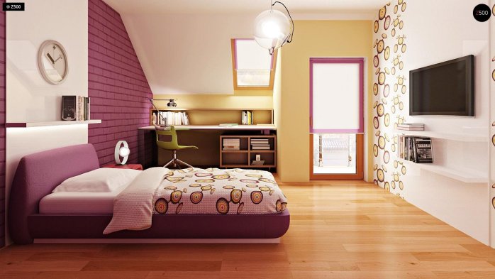 Проект дома Ub4 - 10 С мансардным этажом дома в Украине