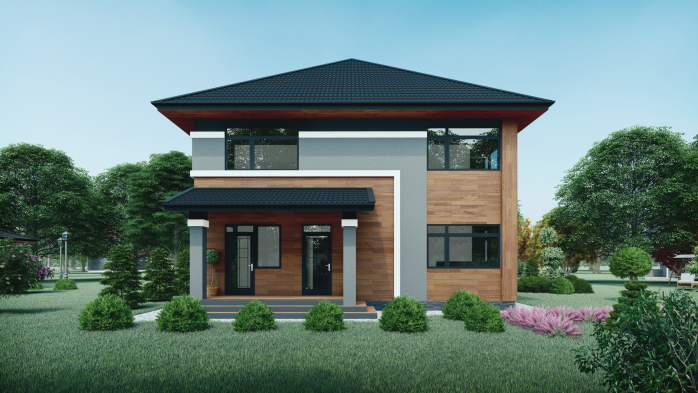 Проєкт будинку DBT 309 - Двоповерхові дома в Україні