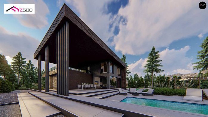 Проєкт будинку Ux167 - Двоповерхові дома в Україні