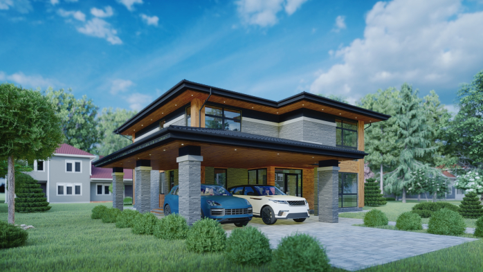 Проєкт будинку DBT 204 - Двоповерхові дома в Україні