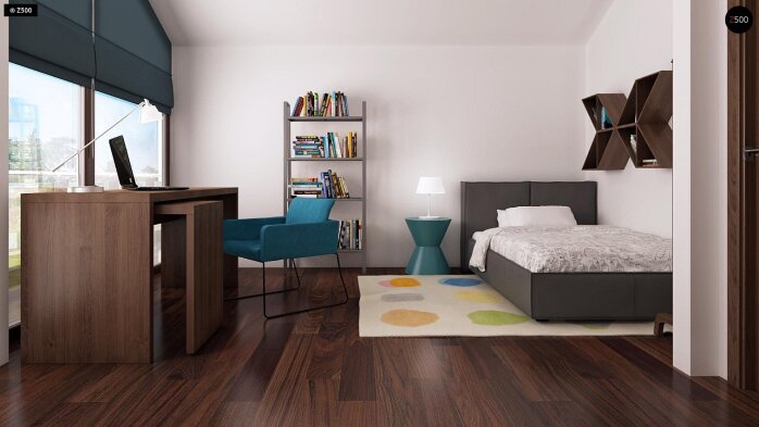 Проєкт будинку Ux50 - З мансардним поверхом дома в Україні