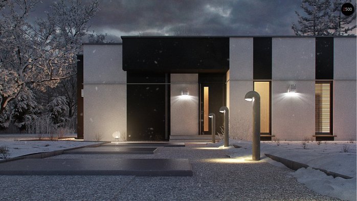 Проект дома Ux116 - 7 Одноэтажные дома в Украине