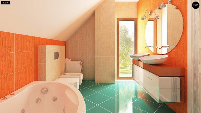 Проєкт будинку U162 GLv2 - З мансардним поверхом дома в Україні