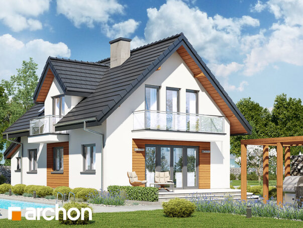 Проект дома Дом в солодках (Г) вер.2 - 2 С мансардным этажом дома в Украине