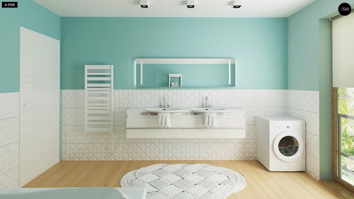 Проект дома U38 V1 - 10 С мансардным этажом дома в Украине