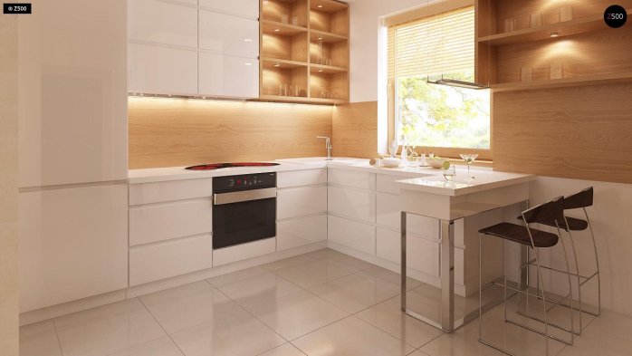 Проект дома U1 bl - 10 С мансардным этажом дома в Украине