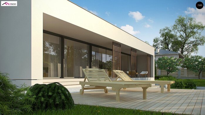 Проєкт будинку Ux72 - Одноповерхові дома в Україні