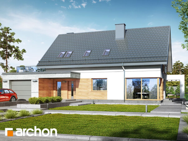 Проект дома Дом в арабисах - 2 С мансардным этажом дома в Украине