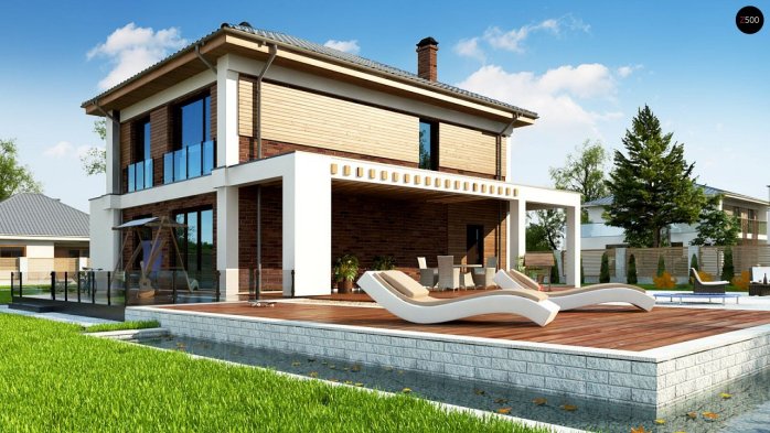 Проєкт будинку Uu4 - Двоповерхові дома в Україні